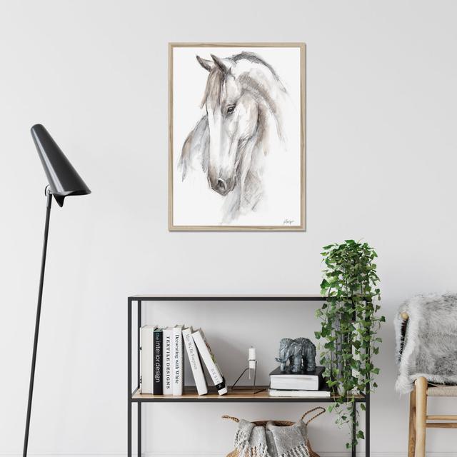 Equine Study II by Ethan Harper - Drawing Print Fernleaf Size: 80cm H x 55cm W, Format: Natural Wood Framed Paper Print on Productcaster.