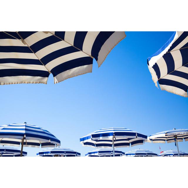 Beach Umbrellas by Anzeletti - Print Metro Lane Size: 20cm H x 30cm W on Productcaster.