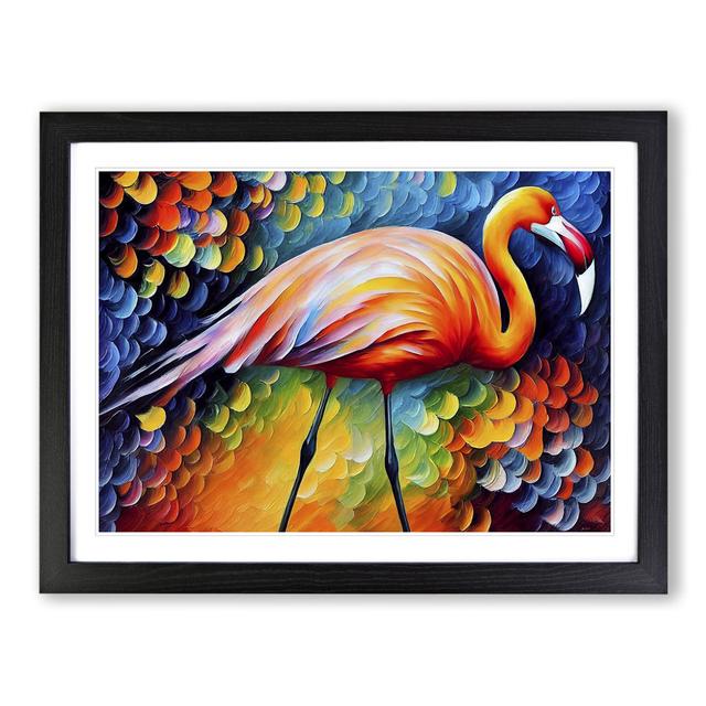 Flamingo Vol.2 Abstract - Picture Frame Painting Bay Isle Home Frame Colour: Black Framed, Size: 34cm H x 46cm W x 2cm D on Productcaster.