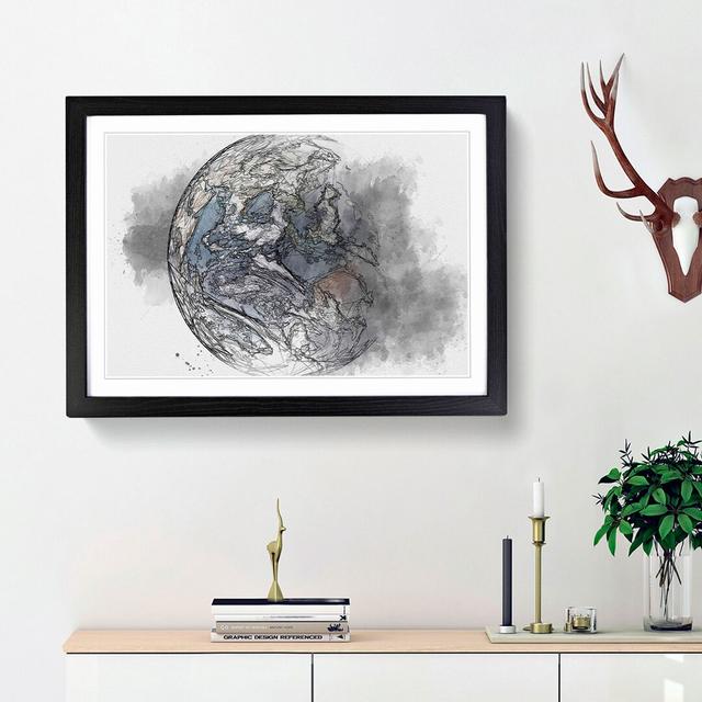 Beautiful View of Earth in Abstract - Picture Frame Graphic Art Print East Urban Home Size: 36cm H x 48cm W x 2cm D, Frame Option: Black Framed on Productcaster.