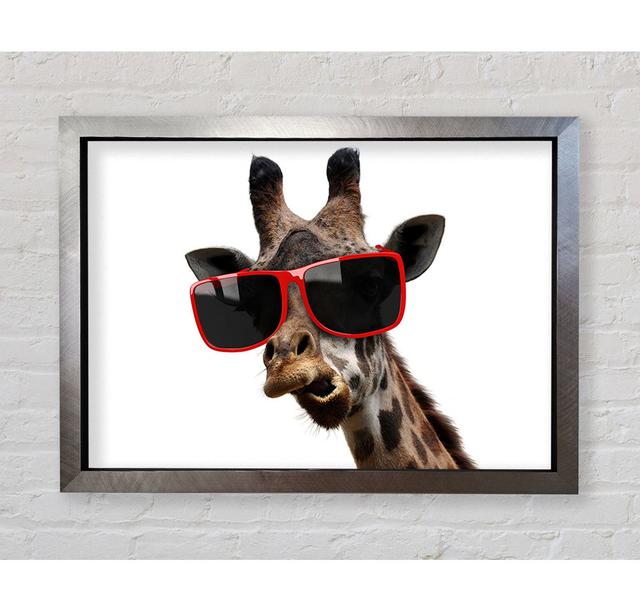 Funky Faced Giraffe - Single Picture Frame Art Prints Bright Star Size: 100cm H x 141.4cm W x 3.4cm D on Productcaster.