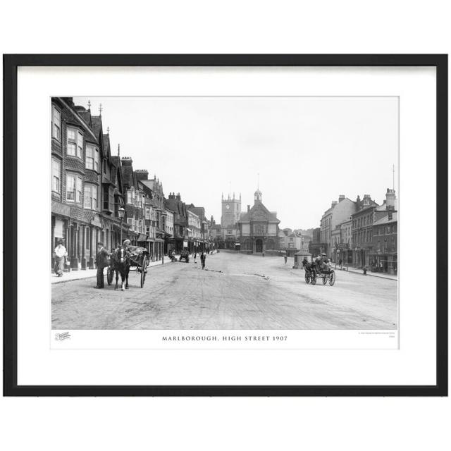 'Marlborough, High Street 1907' - Picture Frame Photograph Print on Paper The Francis Frith Collection Size: 60cm H x 80cm W x 2.3cm D on Productcaster.