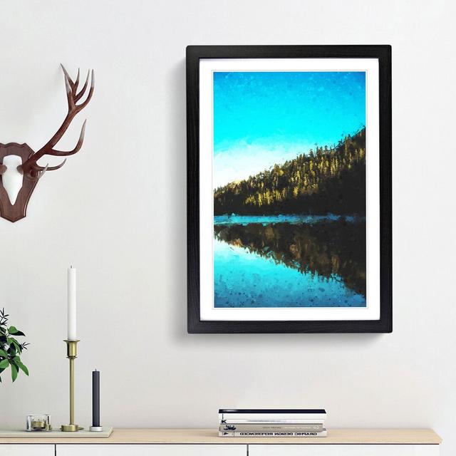 Forest Angles in Abstract - Picture Frame Graphic Art Print East Urban Home Size: 36cm H x 27cm W x 2cm D, Frame Option: Black Framed on Productcaster.