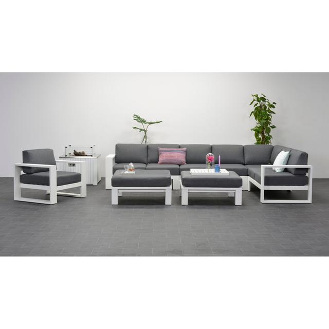 Gilkey Aluminium Coffee Table Dakota Fields Colour: White, matt on Productcaster.