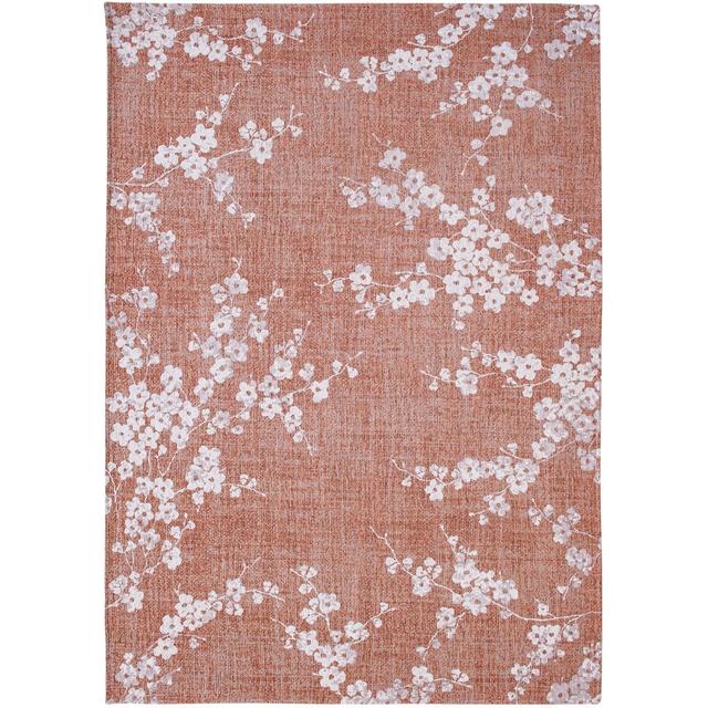 Flachgewebe-Teppich in Weiß/Rosa Louis de Poortere Teppichgröße: Rechteckig 200 x 280 cm on Productcaster.