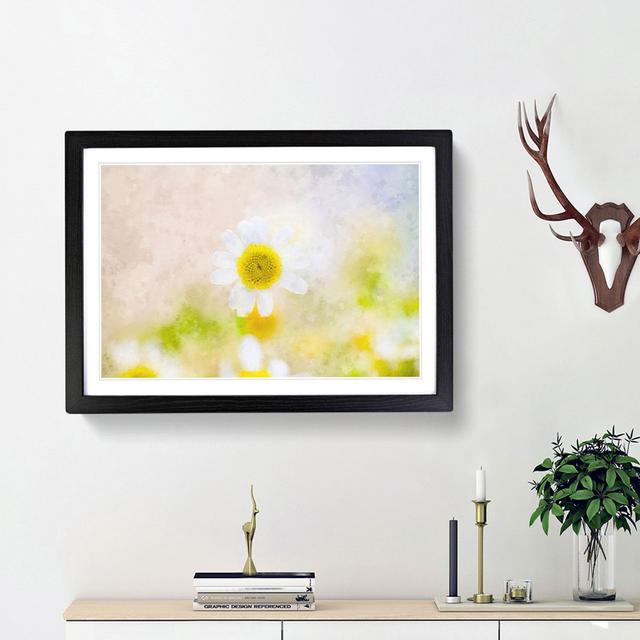 Daisy Flower View - Picture Frame Painting Print East Urban Home Size: 45cm H x 63cm W x 2cm D, Frame Option: Black Framed on Productcaster.