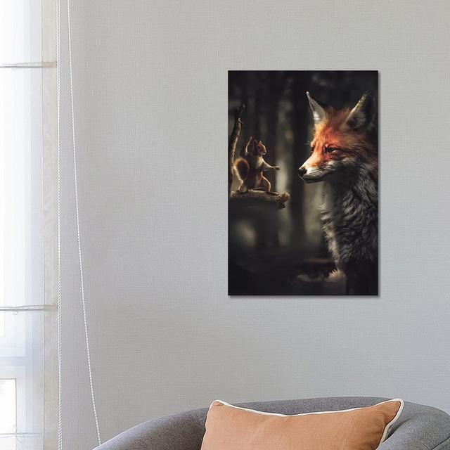 The Karate Squirrel by Zenja Gammer - Print on Canvas Alpen Home Format: Wrapped Canvas, Size: 66.04cm H x 45.72cm W x 1.91cm D on Productcaster.