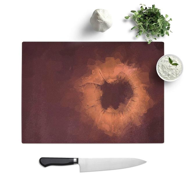 Tempered Glass The Nucleus in Abstract Chopping Board East Urban Home Size: 28.5 cm W x 20 cm L on Productcaster.