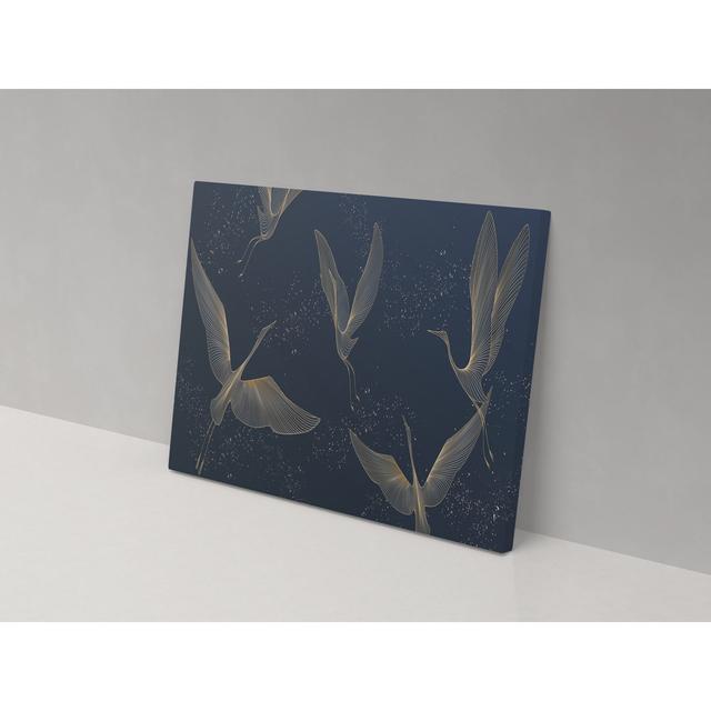 Heavenly Herons Canvas Ivy Bronx Size: 67cm H x 102cm W x 4cm D on Productcaster.