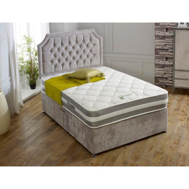 Kit Divan Bed Set Marlow Home Co. Size: Double (4'6) on Productcaster.