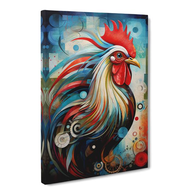 Rooster Orphism No.2 - Print Brambly Cottage Size: 50cm H x 35cm W x 3cm D on Productcaster.