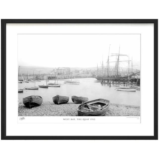 'West Bay, the Quay 1913' by Francis Frith - Picture Frame Photograph Print on Paper The Francis Frith Collection Size: 45cm H x 60cm W x 2.3cm D on Productcaster.