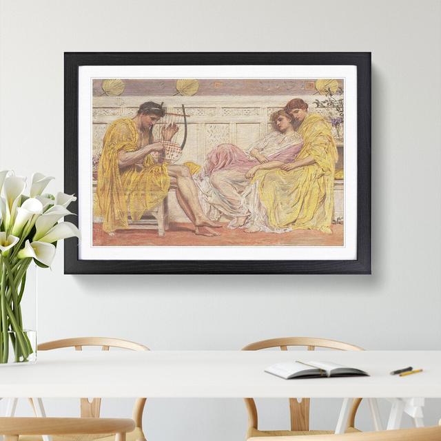 A Musician by Albert Joseph Moore - Picture Frame Painting East Urban Home Size: 27cm H x 36cm W x 2cm D, Frame Option: Black Framed on Productcaster.