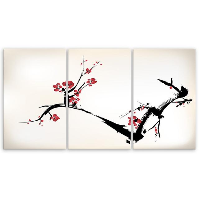 Canvas Print Cherry Blossom Japan Natur Rosalind Wheeler Size: 80cm H x 120cm W on Productcaster.