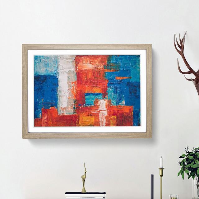 Abstract Art Painting Vol.352 by S.Johnson - Picture Frame Painting Print East Urban Home Frame Option: Oak Framed, Size: 48cm H x 65cm W x 2cm D on Productcaster.