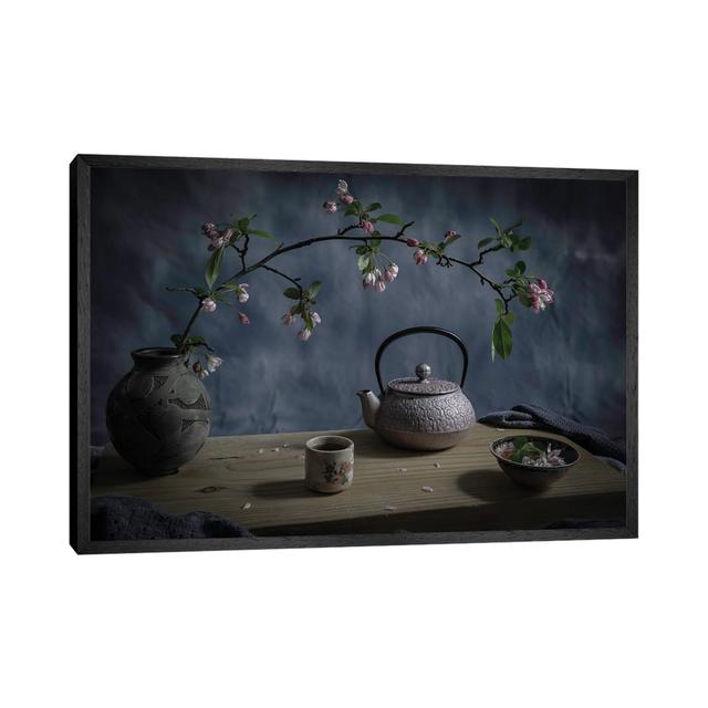 Japanese Tea by Binbin L. - Gallery-Wrapped Canvas Giclée on Canvas Lark Manor Size: 101.6cm H x 152.4cm W x 3.81cm D, Format: Black Framed on Productcaster.