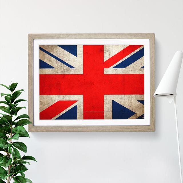 Abstract Union Jack Flag Vol.1 - Single Picture Frame Print Borough Wharf Frame Colour: Oak Framed, Size: 34cm H x 46cm W x 2cm D on Productcaster.