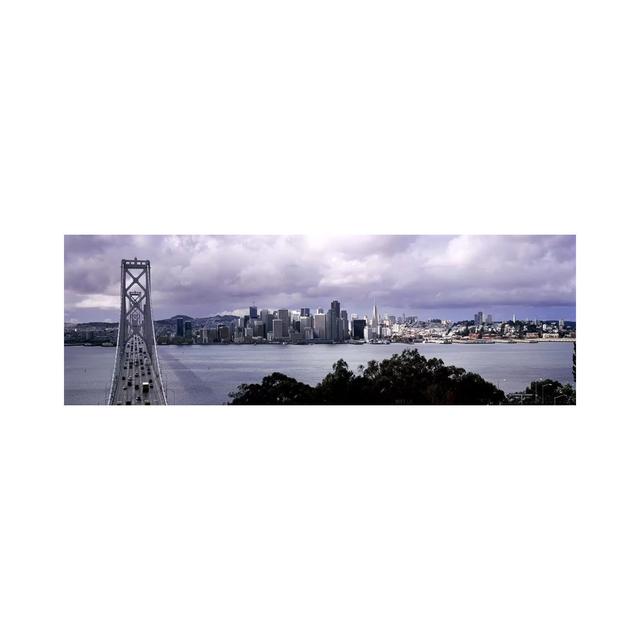 Bridge Across A Bay With City Skyline In The Background, Bay Bridge, San Francisco Bay, San Francisco, California, USA #2 - Wrapped Canvas Panoramic P on Productcaster.