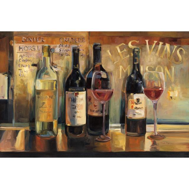 Les Vins Maison by Marilyn Hageman - Wrapped Canvas Painting Marlow Home Co. Size: 30cm H x 46cm W on Productcaster.