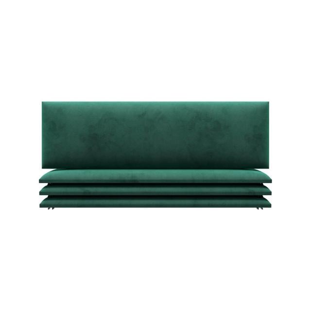 Mailyn Double (4'6) Upholstered Headboard Ebern Designs Upholstery: Velvet Emerald Green, Size: 23 H cm x 91 W cm x 23 D cm on Productcaster.