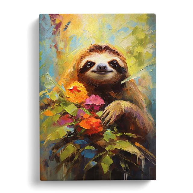 Sloth Impressionism - No Frame Art Prints Alpen Home Size: 50cm H x 35cm W x 3cm D on Productcaster.