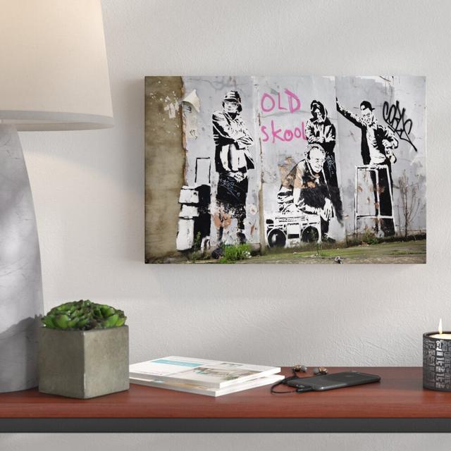 Old Skool by Banksy - Wrapped Canvas Print East Urban Home Size: 71 cm H x 107 cm W x 3 cm D on Productcaster.