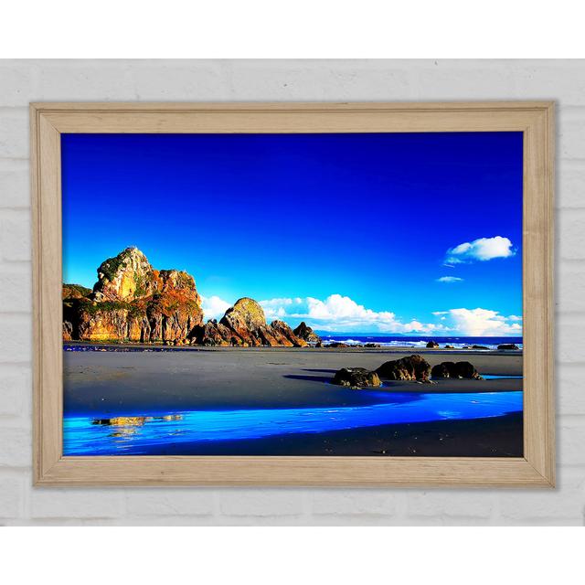 Where The Ocean Flows Framed Print House of Hampton Size: 84.1cm H x 118.9cm W x 1.5cm D, Format: Natural Framed Paper on Productcaster.