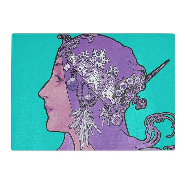 Zodiac by Alphonse Mucha Chopping Board East Urban Home Size: 0.4cm H x 28.5cm W x 39cm L on Productcaster.