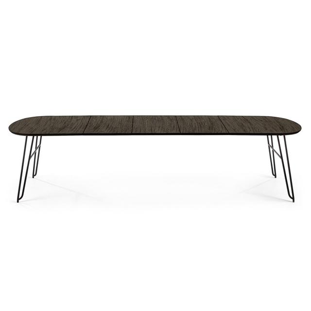 Extendable Dining Table with Metal Frame in Black by Corrigan Studio on Productcaster.