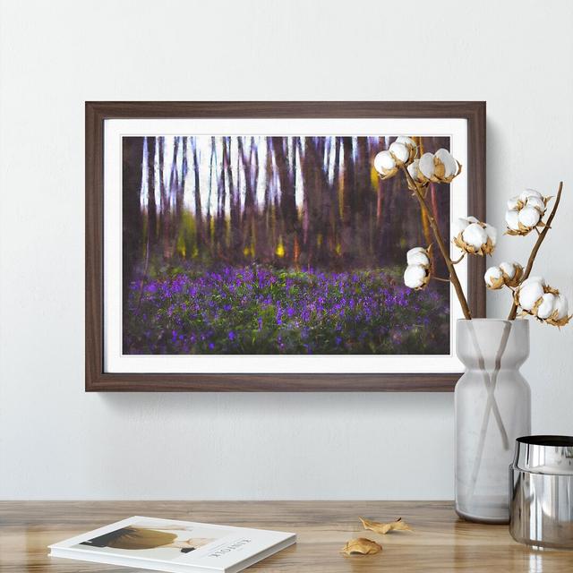 Bluebell Forest In Canterbury Painting East Urban Home Format: Walnut, Size: 45cm H x 33cm W x 2cm D on Productcaster.