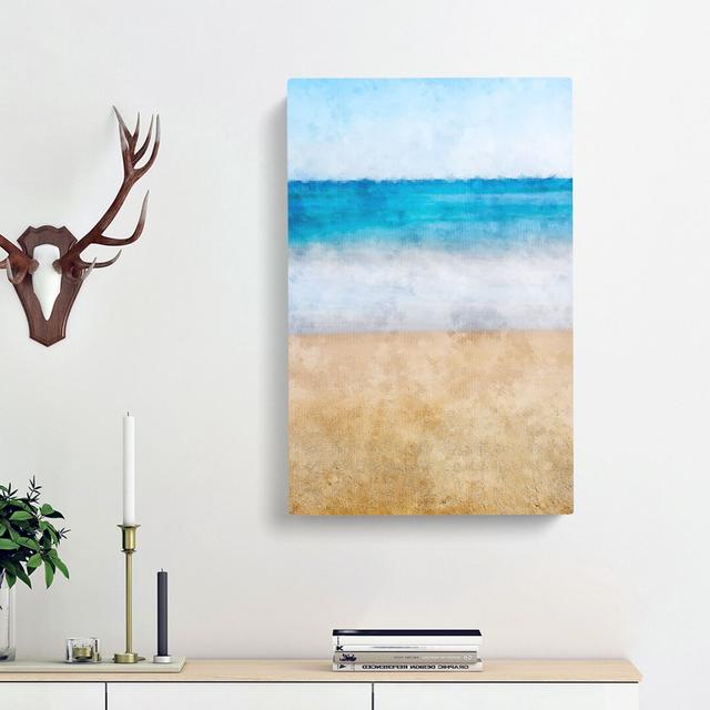 Upon a Beach in Tarragona Spain - Wrapped Canvas Painting Print East Urban Home Size: 91cm H x 60cm W x 3cm D on Productcaster.