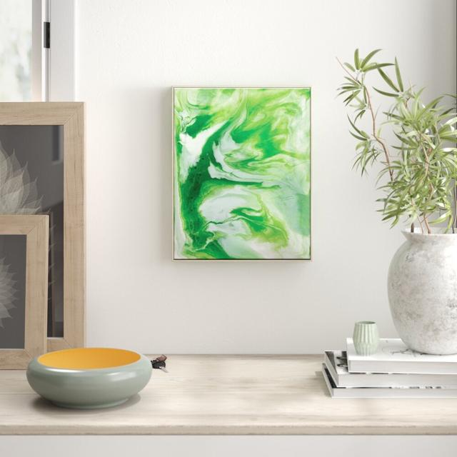 'Flow 15' Framed Painting on Canvas East Urban Home Frame Options: Timber, Size: 51cm H x 41cm W on Productcaster.