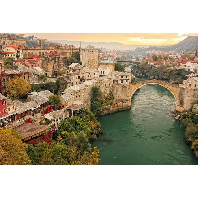 Reardan Town Of Mostar by Donyanedomam - Wrapped Canvas Print Latitude Run Size: 20cm H x 30cm W x 3.8cm D on Productcaster.