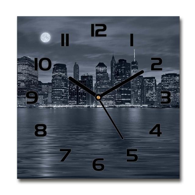 IIja Silent Wall Clock East Urban Home Colour: Black/Dark Grey on Productcaster.