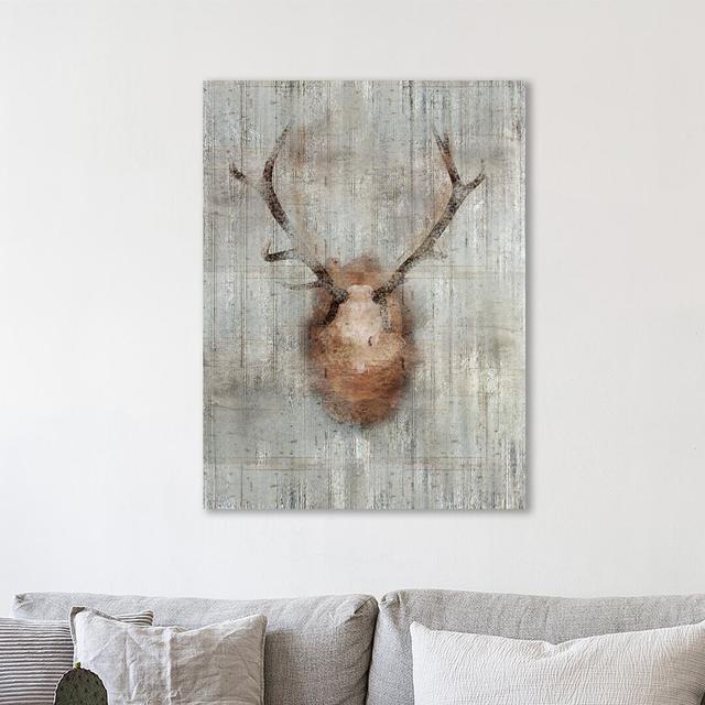 Antlers 2 by Kimberly Allen - Wrapped Canvas Graphic Art Print East Urban Home Size: 41cm H x 30cm W x 4cm D on Productcaster.