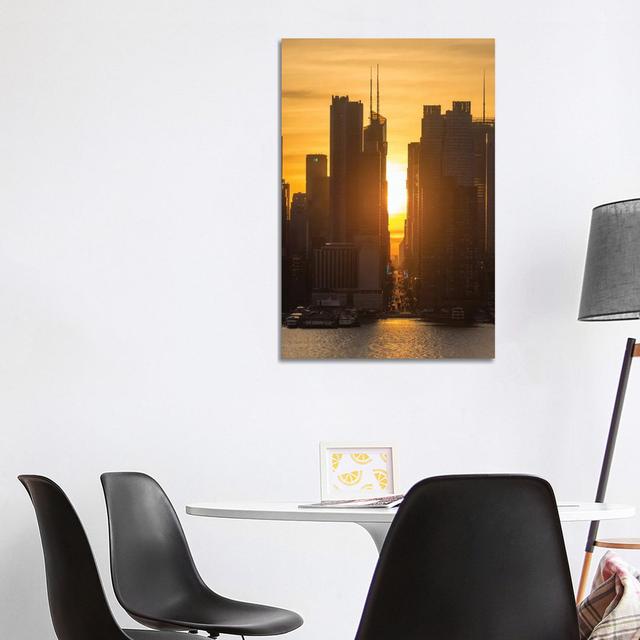 Manhattanhenge by David Gardiner - Wrapped Canvas Print Latitude Run Size: 101.6cm H x 66.04cm W x 1.91cm D on Productcaster.