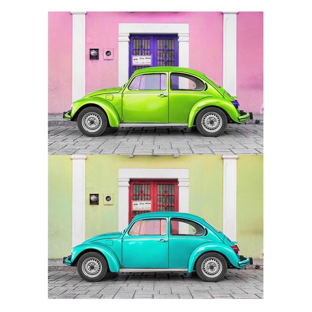 Coloured Beetles by Philippe Hugonnard - Wrapped Canvas Graphic Art Ebern Designs Size: 100cm H x 75cm W on Productcaster.