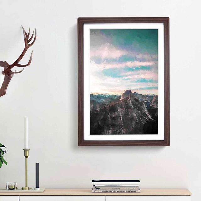 Glacier Point in California - Picture Frame Graphic Art Print East Urban Home Frame Option: Walnut Framed, Size: 65cm H x 48cm W x 2cm D on Productcaster.