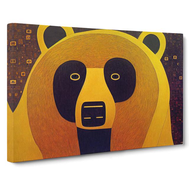 XXX-H1022-WF-8271X Staggering Bear Abstract - Wrapped Canvas Print Alpen Home Size: 40cm H x 60cm W x 3cm D on Productcaster.