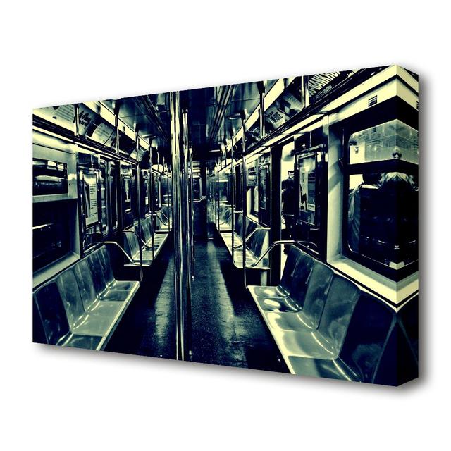 New York City Train - Wrapped Canvas Photograph Print East Urban Home Size: 81.3 cm H x 121.9 cm W on Productcaster.