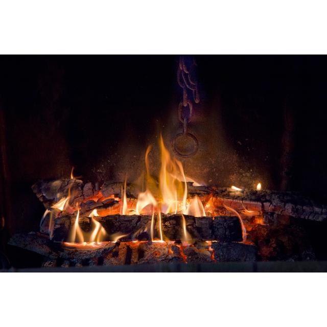 Fire Burning by Christilaliberte - Wrapped Canvas Photograph Latitude Run Size: 20cm H x 30cm W on Productcaster.