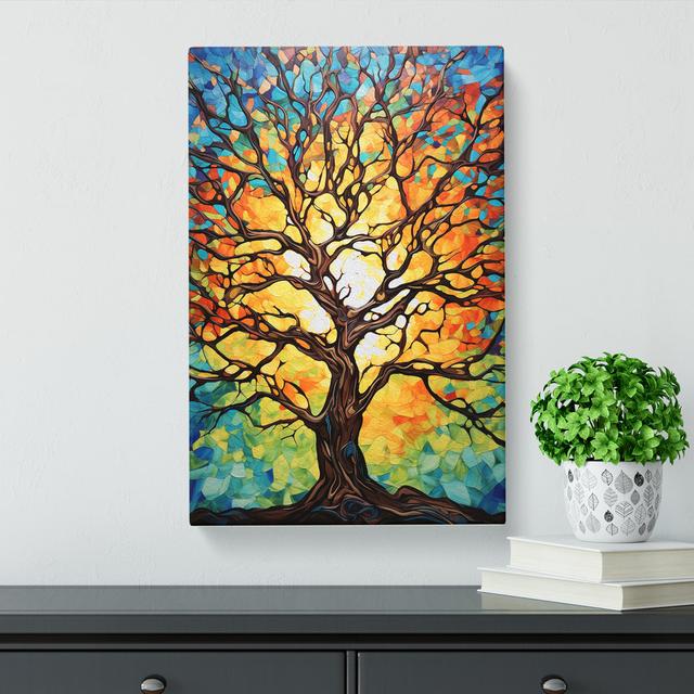 Oak Tree Expressionism - No Frame Print Marlow Home Co. Size: 50cm H x 35cm W x 3cm D on Productcaster.