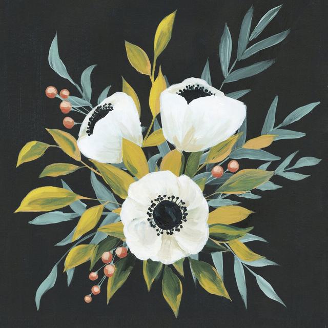 Anemone Posy I by Grace Popp - Wrapped Canvas Painting Rosalind Wheeler Size: 91cm H x 91cm W on Productcaster.