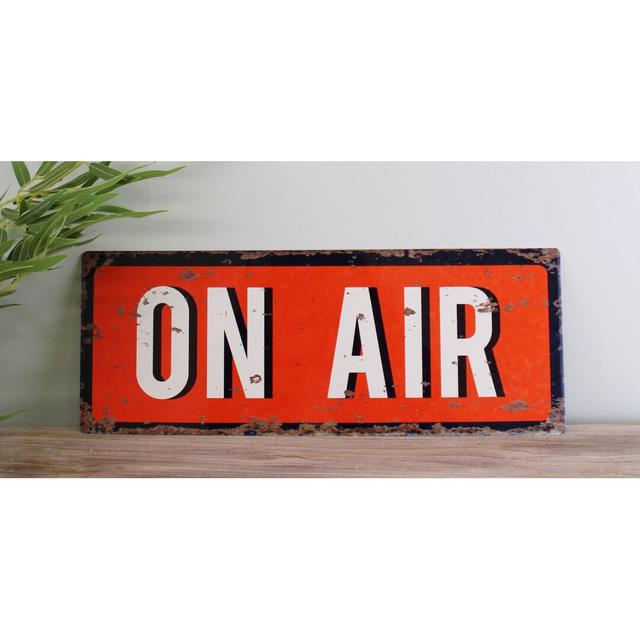 Vintage Metal Sign – On Air Recording Sign Maturi on Productcaster.