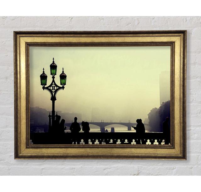 People On Misty Bridge - Single Picture Frame Art Prints Bright Star Size: 21cm H x 29.7cm W on Productcaster.