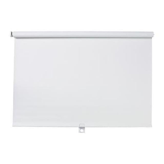 Trimmable Fabric Outdoor Blackout Roller Blind Symple Stuff Finish: White, Size: 210 cm L x 90 cm W on Productcaster.