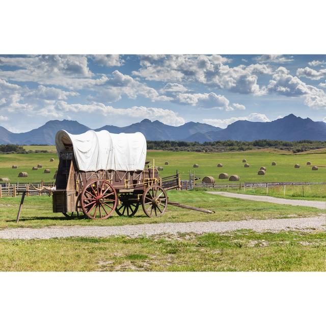 Covered Wagon by Libertygal - Wrapped Canvas Photograph Marlow Home Co. Size: 20cm H x 30cm W on Productcaster.