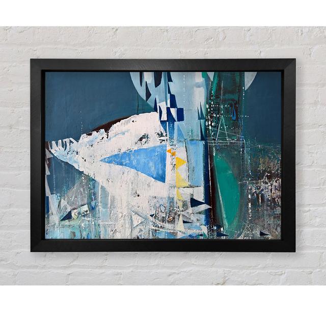 Teal And Blue Cold Shapes - Single Picture Frame Art Prints Bright Star Size: 59.7cm H x 42cm W on Productcaster.