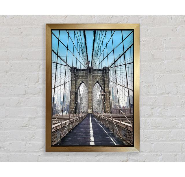 Struktur der Brooklyn Bridge 1 - Einzelne Bilderrahmen Kunstdrucke Bright Star Größe: 84,1 cm H x 59,7 cm B x 3,4 cm T on Productcaster.