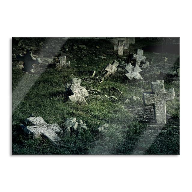 White Cemetery - Unframed Photograph on Glass Williston Forge Size: 70cm H x 100cm W x 0.4cm D on Productcaster.